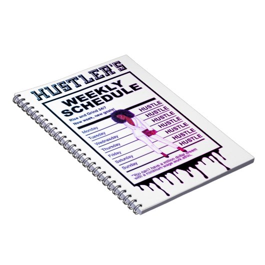 Weekschema van Hustler Notitieboek (Rechterzijde)