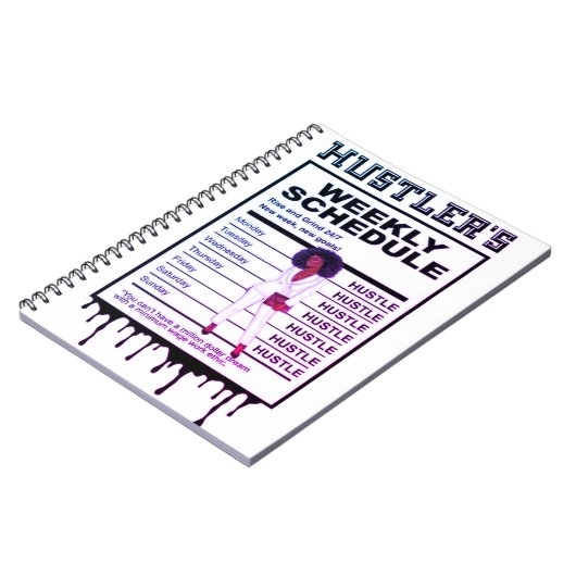 Weekschema van Hustler Notitieboek (Linkerzijde)