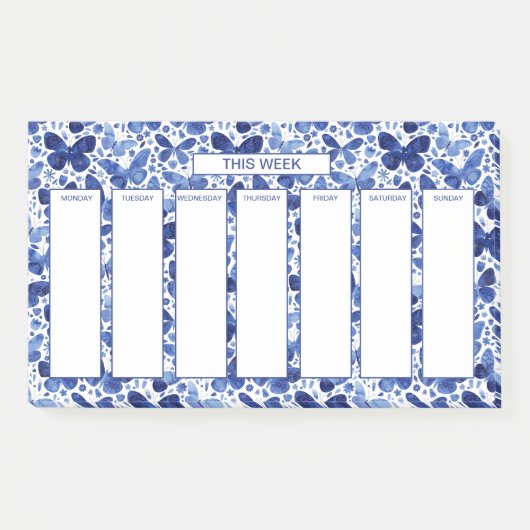 Weekschema Waterverf vlinder Post-it® Notes (Voorkant)