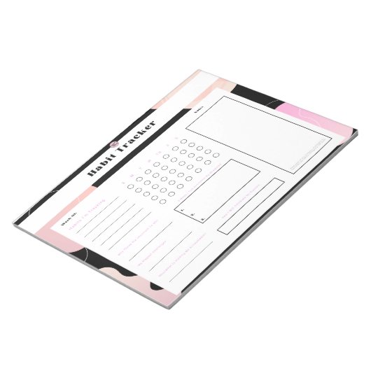 Weekse Habit Tracker-laptop Notitieblok (Schuin)