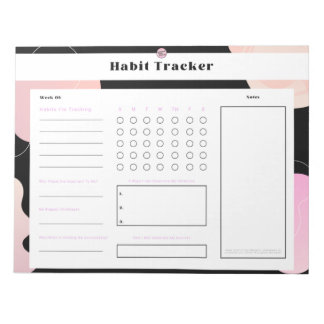 Weekse Habit Tracker-laptop Notitieblok