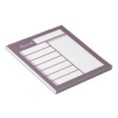 Weekse menuplanningstoetsen notitieblok (Schuin)