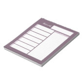 Weekse menuplanningstoetsen notitieblok (Linkerzijde)