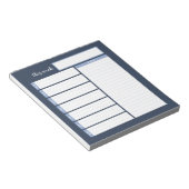 Weekse menuplanningstoetsen notitieblok (Schuin)