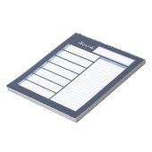 Weekse menuplanningstoetsen notitieblok (Linkerzijde)