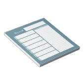 Weekse menuplanningstoetsen notitieblok (Schuin)