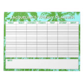 Weekse planner aan Personaliseren met de Keuze van Notitieblok (Voorkant)