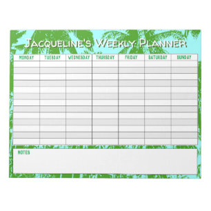 Weekse planner aan Personaliseren met de Keuze van Notitieblok