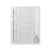 Weekse planner aan Personaliseren met de Keuze van Notitieblok (Linkerzijde)