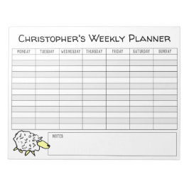 Weekse planner aan Personaliseren met de Keuze van Notitieblok