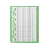 Weekse planner aan Personaliseren met de Keuze van Notitieblok (Linkerzijde)