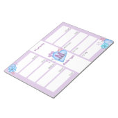 Weekse planner dagelijks om Lila doodles-monogram  Notitieblok (Schuin)