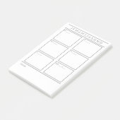 Weekse planner Post It Notes Pad 4"x 6" (Schuin)