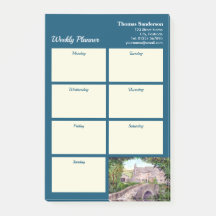 Weekse Planner Stone Bridge England Waterverf