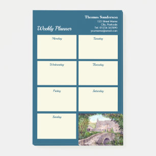 Weekse Planner Stone Bridge England Waterverf Post-it® Notes