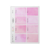 Weekse planning voor Logo naam Waterverf roze bure Notitieblok (Linkerzijde)