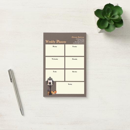 Weekse plater Halloween Classic Witch Black Dress Post-it® Notes (Kantoor)