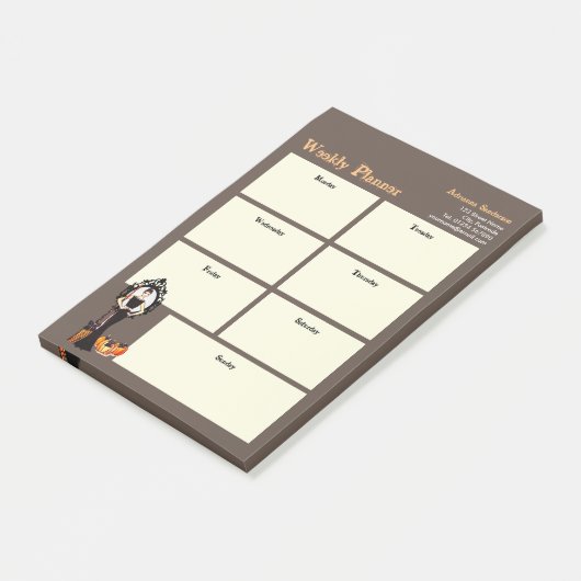 Weekse plater Halloween Classic Witch Black Dress Post-it® Notes (Schuin)