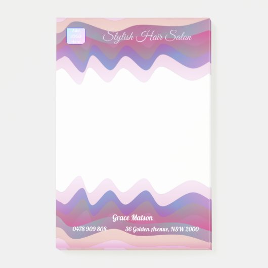 Weekse toewijzing van bedrijfs Rainbow Post-it Not Post-it® Notes (Voorkant)