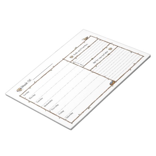 Weekselbordblok Notitieblok (Schuin)