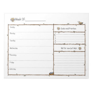 Weekselbordblok Notitieblok