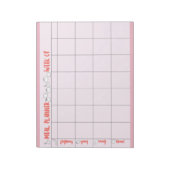 Weekselbordblok Notitieblok (Linkerzijde)