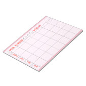 Weekselbordblok Notitieblok (Schuin)