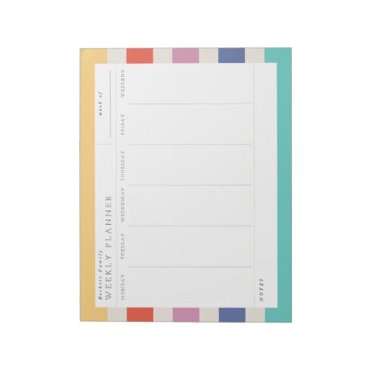 Weekselbordblok voor kleurenblok notitieblok (Linkerzijde)