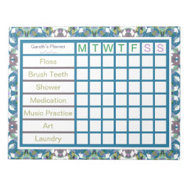 Weekselherinneringsplanner ADHD Boy's Mannen Notitieblok