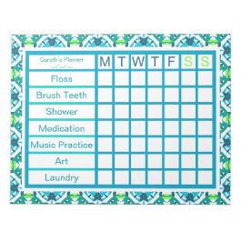 Weekselherinneringsplanner ADHD Boy's Mannen Notitieblok