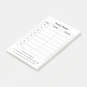 Weekselige Planner Naam Adres Aangepaste tekst Post-it® Notes (Schuin)