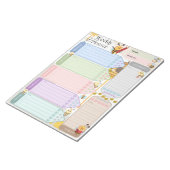 Weekselplankjes en honingbijen met meerdere kleure notitieblok (Schuin)