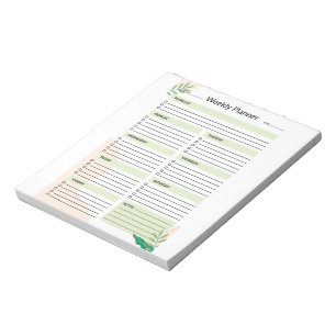 Weekselplanner-organisator om een lijstnotebook te notitieblok