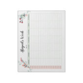 Weekselrooster met zondag Begin 7.00 - 12.00 uur Notitieblok (Linkerzijde)