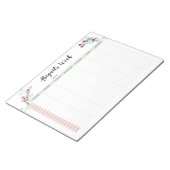 Weekselrooster met zondag Begin 7.00 - 12.00 uur Notitieblok (Schuin)