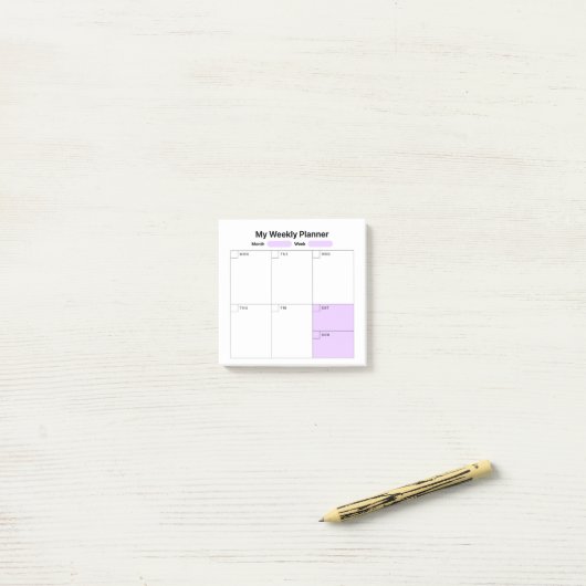 Weekstudieplanner Post-it® Notes (Op bureau)