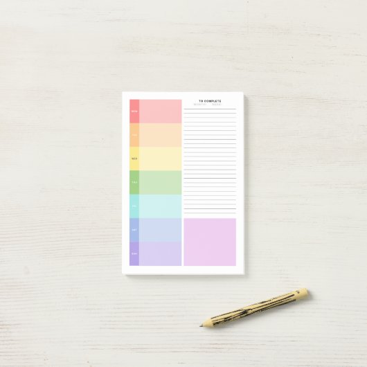 Weekstudieplanner Post-it® Notes (Op bureau)