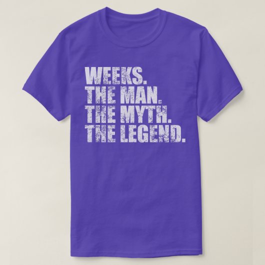 WeeksWeken Achternaam Weken Achternaam Weken Surna T-shirt (Design voorkant)