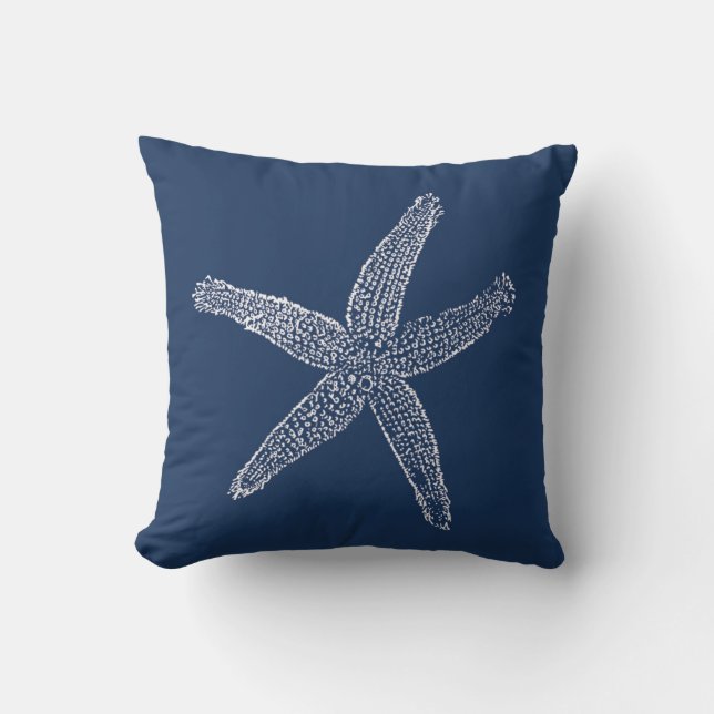  weekvis Illustratie marineblauw Kussen (Voorkant)