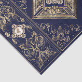  weelde | Blauw en Goud met juwelen bloeien Tissuepapier (Detail)