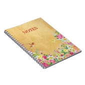 Weelde Gouden Bloem Kolibrie Notitieboek (Rechterzijde)