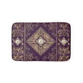  weelde | Paarse en gouden juwelen bloeien Badmat (Voorkant)