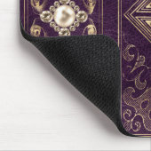  weelde | Paarse en gouden juwelen bloeien Muismat (Hoek)