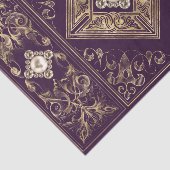  weelde | Paarse en gouden juwelen bloeien Tissuepapier (Detail)