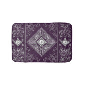 weelde | Paarse en zilveren juweel bloeien Badmat (Voorkant)