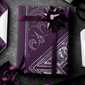  weelde | Paarse en zilveren juweel bloeien Cadeaupapier