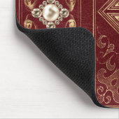 weelde | Rood en goud gejuweld bloeien Muismat (Hoek)