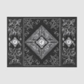 weelde | Zwart en Zilver Juweel Bloeien Tissuepapier (Voorkant)