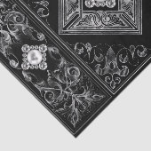 weelde | Zwart en Zilver Juweel Bloeien Tissuepapier (Detail)