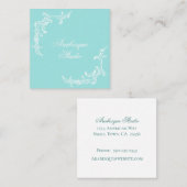 Weelderig, barok blauw en wit Visitekaartje (Voorkant / Achterkant)